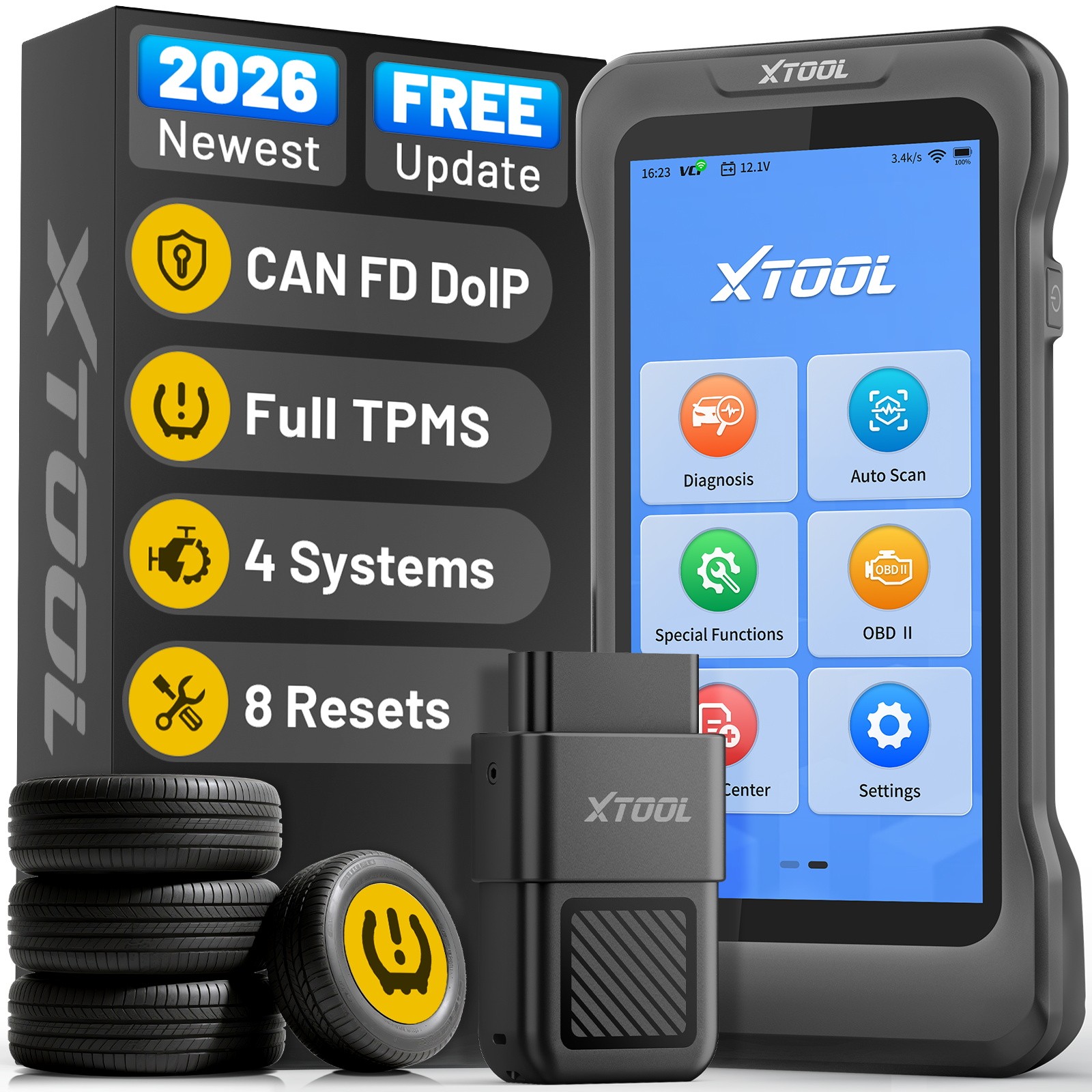 XTOOL TP300 Wireless OBD2 Scanner Dianostic Tool Code Reader TPMS Programming