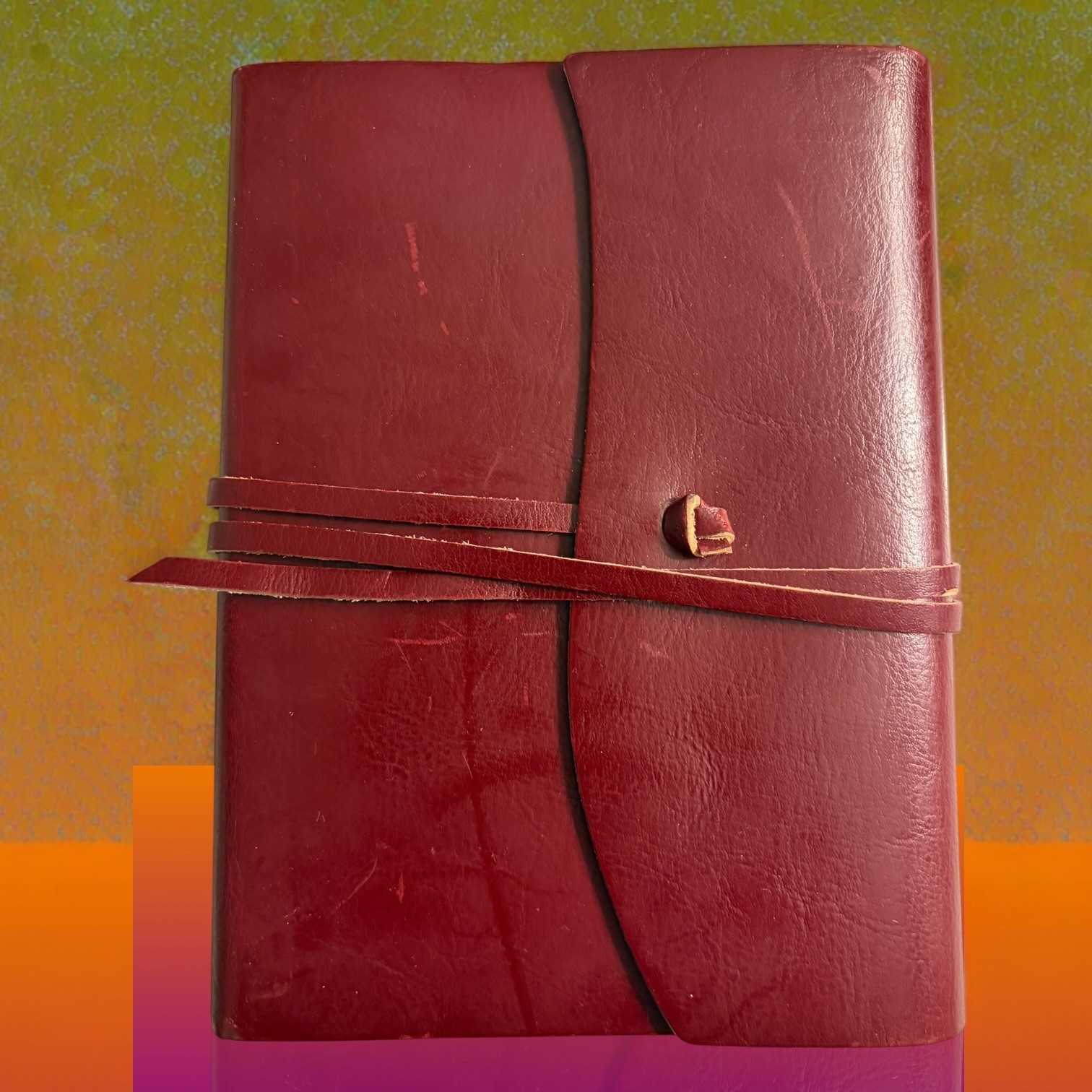 Vintage 2003 Cavallini & Co. Brown Leather Journal  5x7