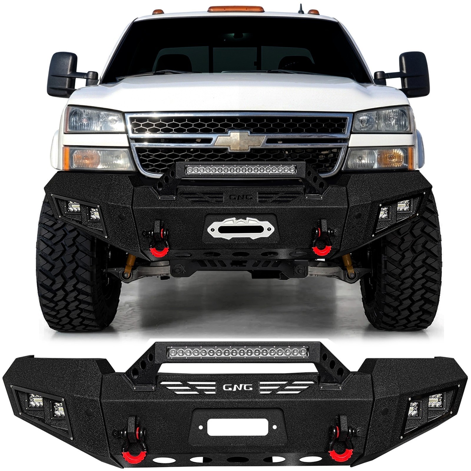 Vijay For 2003-2006 Chevy Silverado1500/2500/3500 Front Bumper with Winch Plate