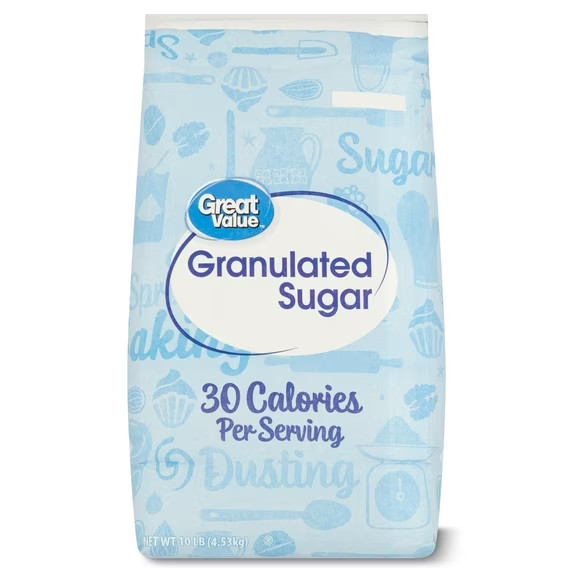 Great Value Pure Granulated Sugar, 10 lbs Great Value Pure Granulated Sugar, 10 lbs