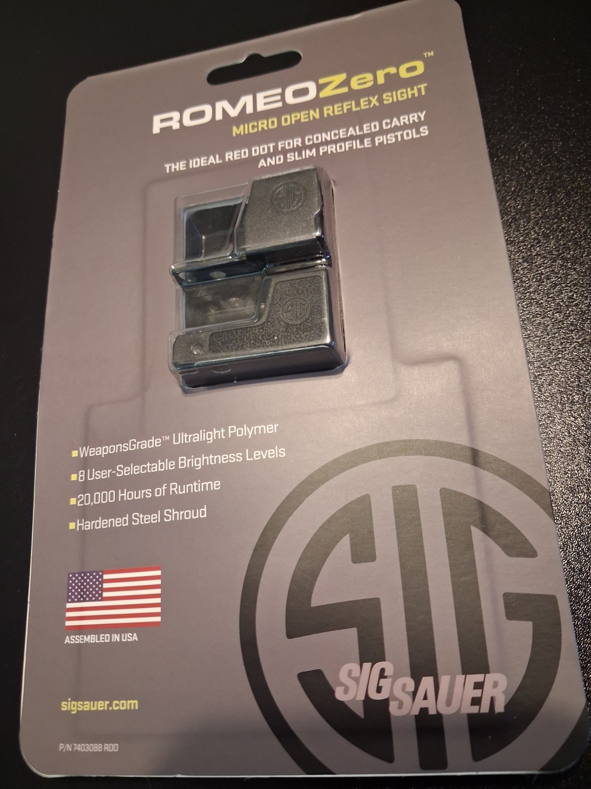 Sig Sauer Romeo ZERO 3MOA Red Dot Sight ((BLACK COLOR))  