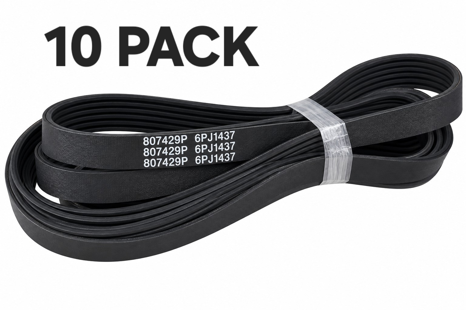 10 Pack 807429P, 56.700, 6PJ1437 High Quality Poly-V Belt Speed Queen Huebsch