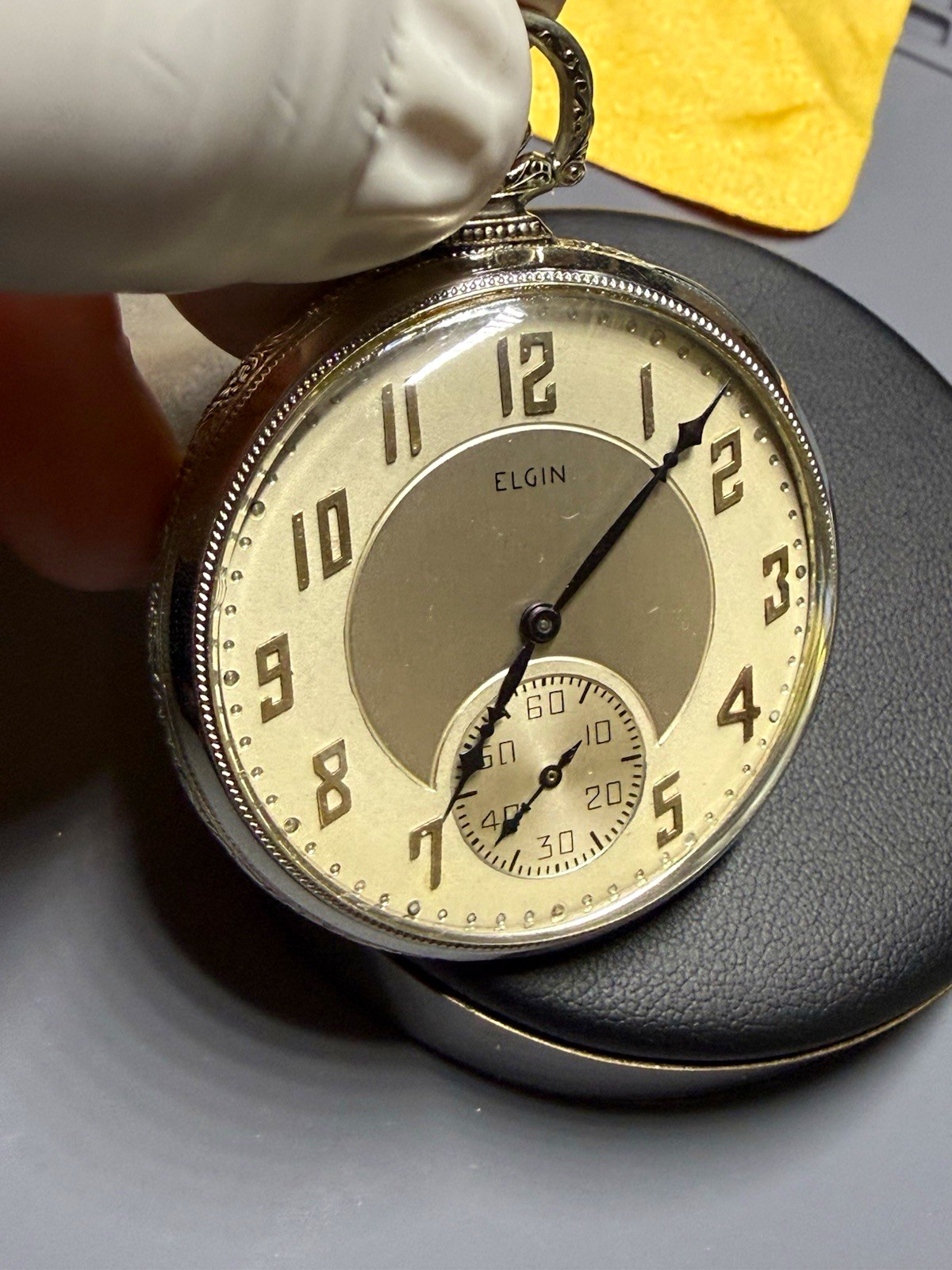 Elgin 345 12s Vintage Pocket Watch 17J 14k Gold Filled - Running Elgin 345 12s Vintage Pocket Watch 17J 14k Gold Filled - Running