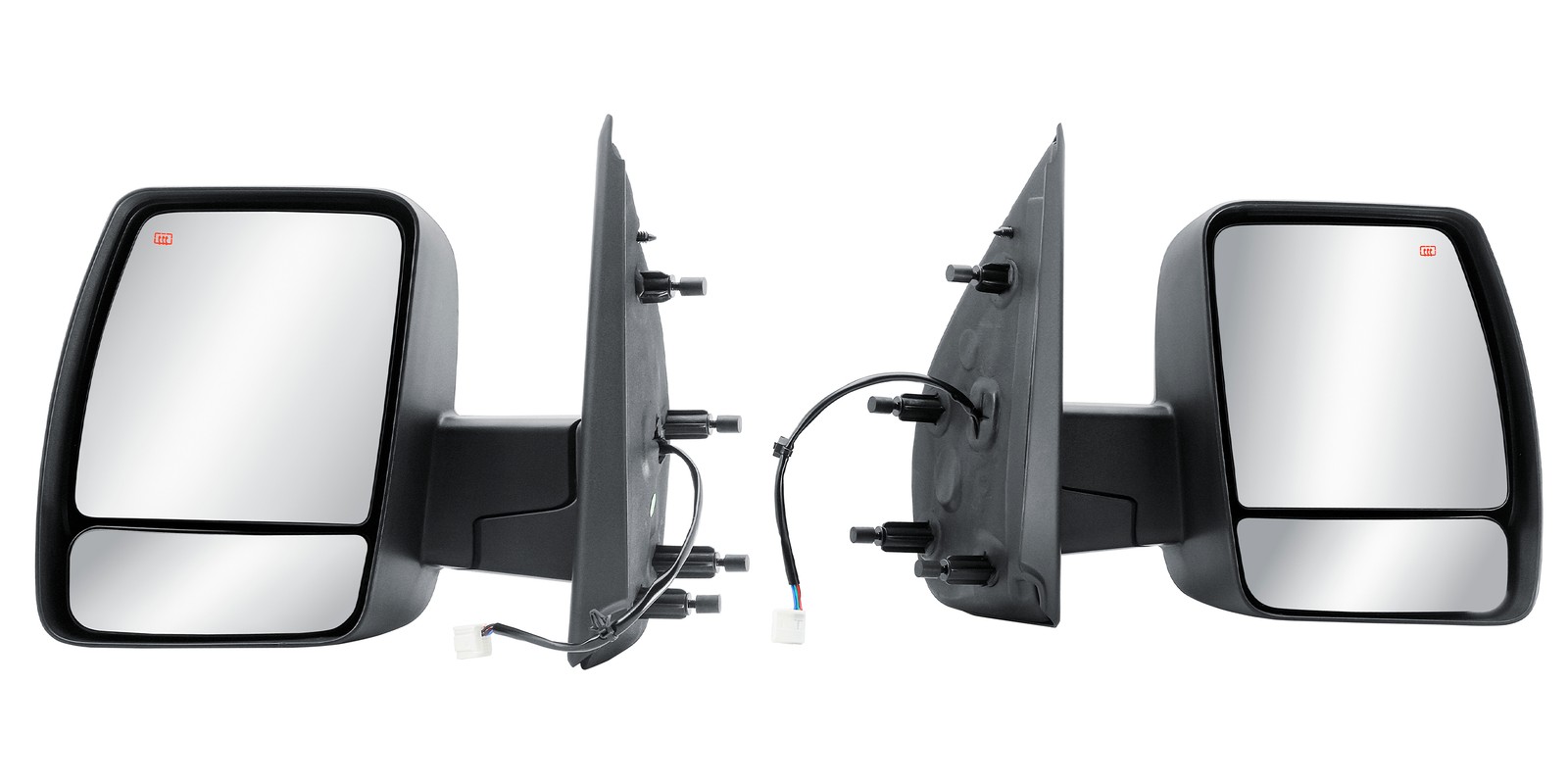 Left+Right Side Door Mirror Power Heated Textured For 12-21 Nissan NV1500 2500