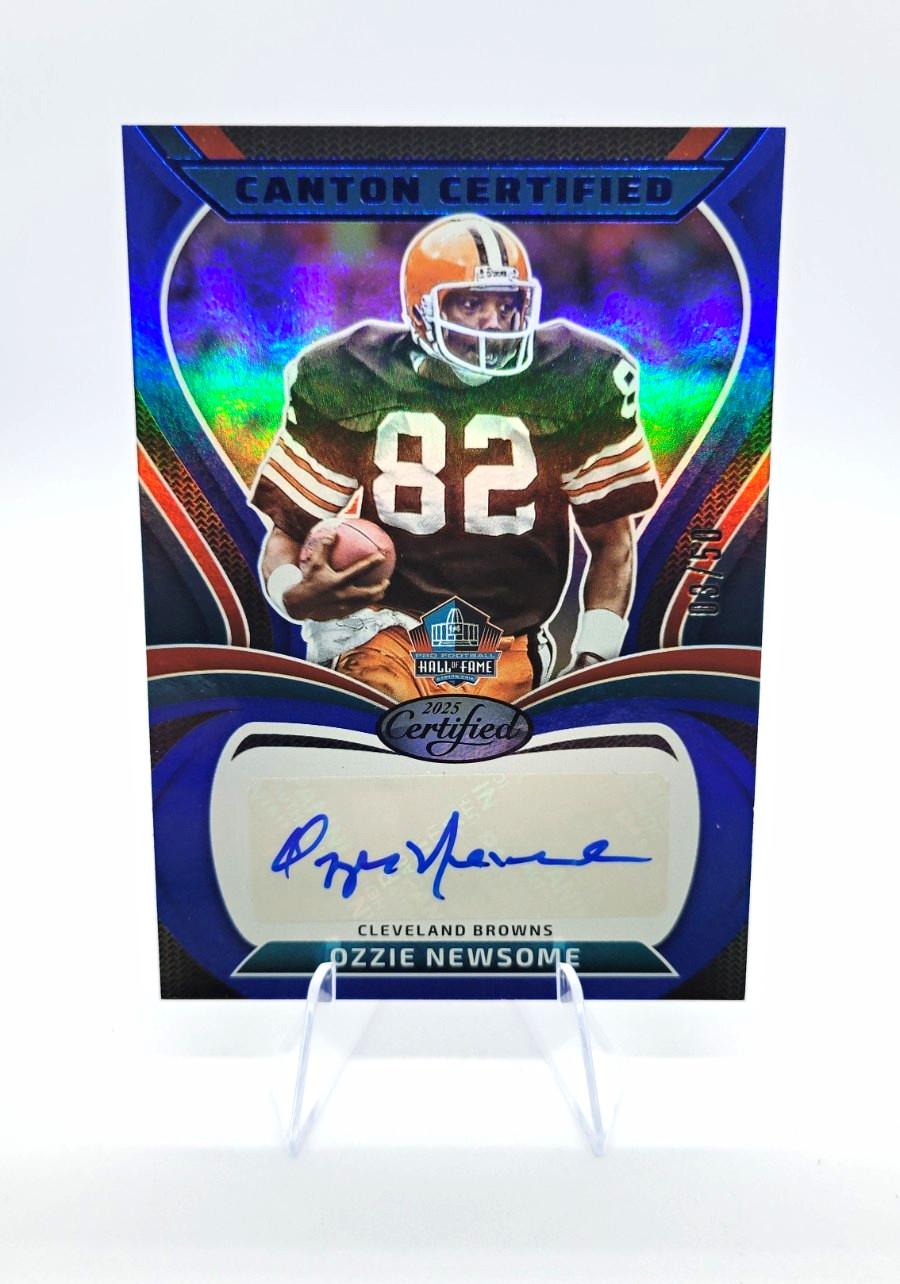 2025 Panini Certified Ozzie Newsome CAN-ONE Mirror Blue /50 Browns