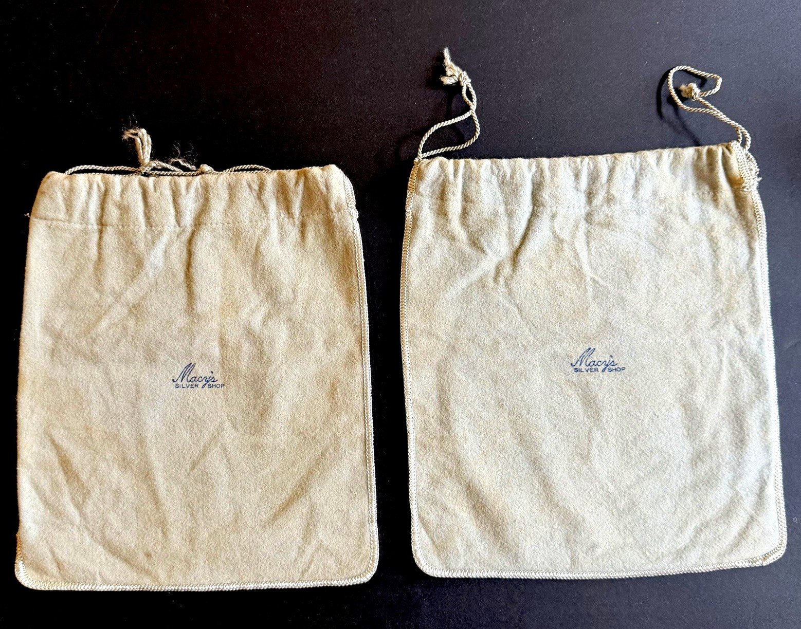 Macy\'s Silver Shop Fabric Drawstring Jewelry Pouches Set of 2 - 9\
