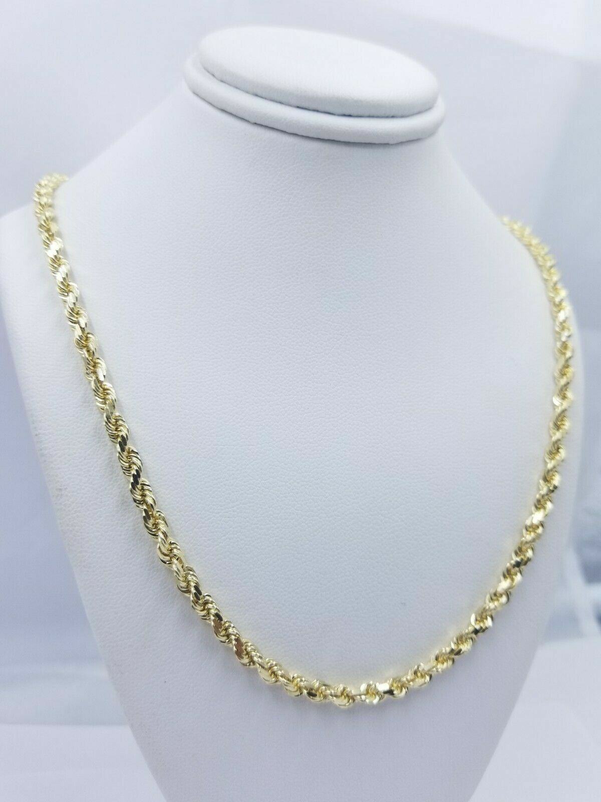 10k Yellow Gold Rope Chain Necklace 18