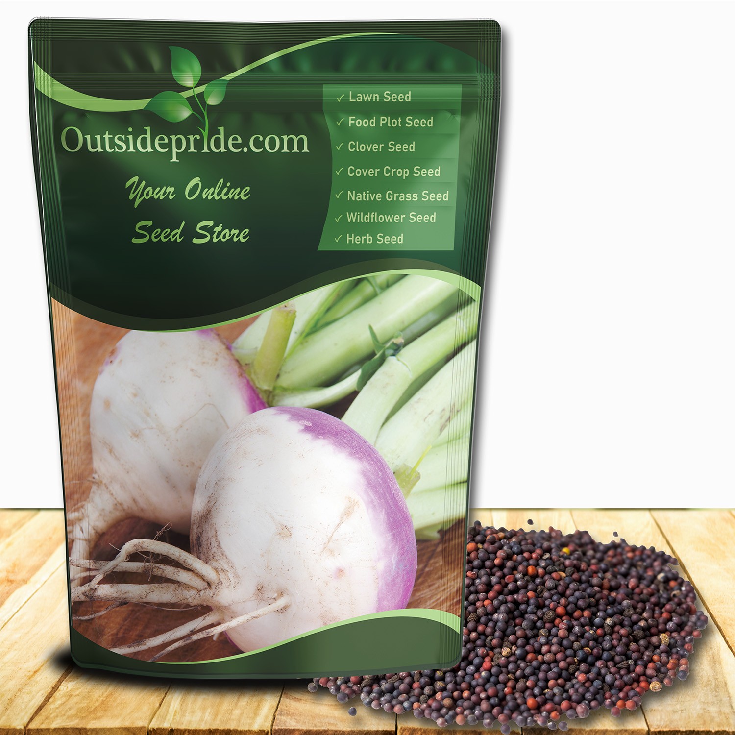 5 LB Purple Top Turnip Seeds - Bulk Brassica Seed For Food Plots, Cover Crops