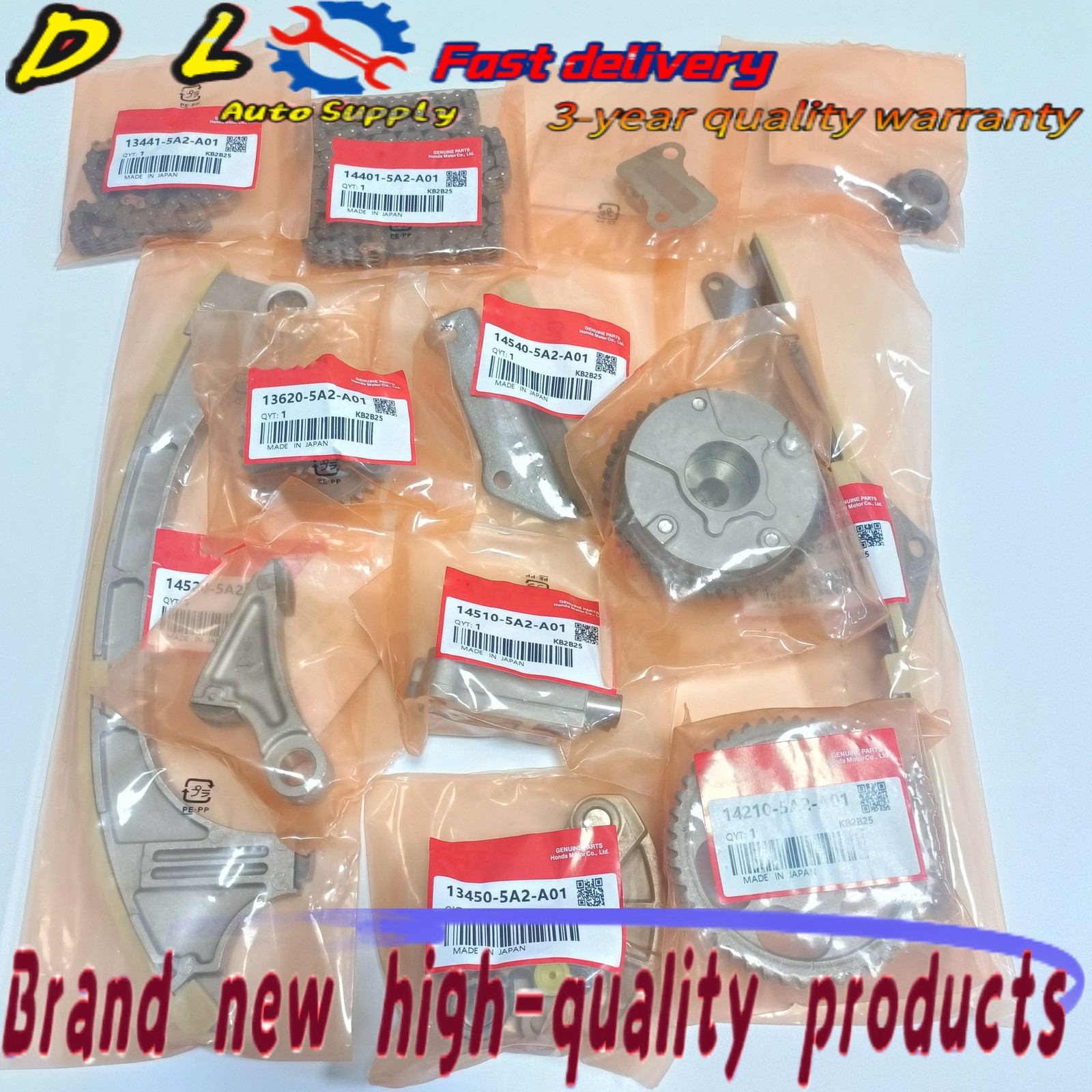 Honda 13PCS  VVT Timing Chain Kit for 2013-2017 ACCORD 2.4L K24W1 CR-V K24W9