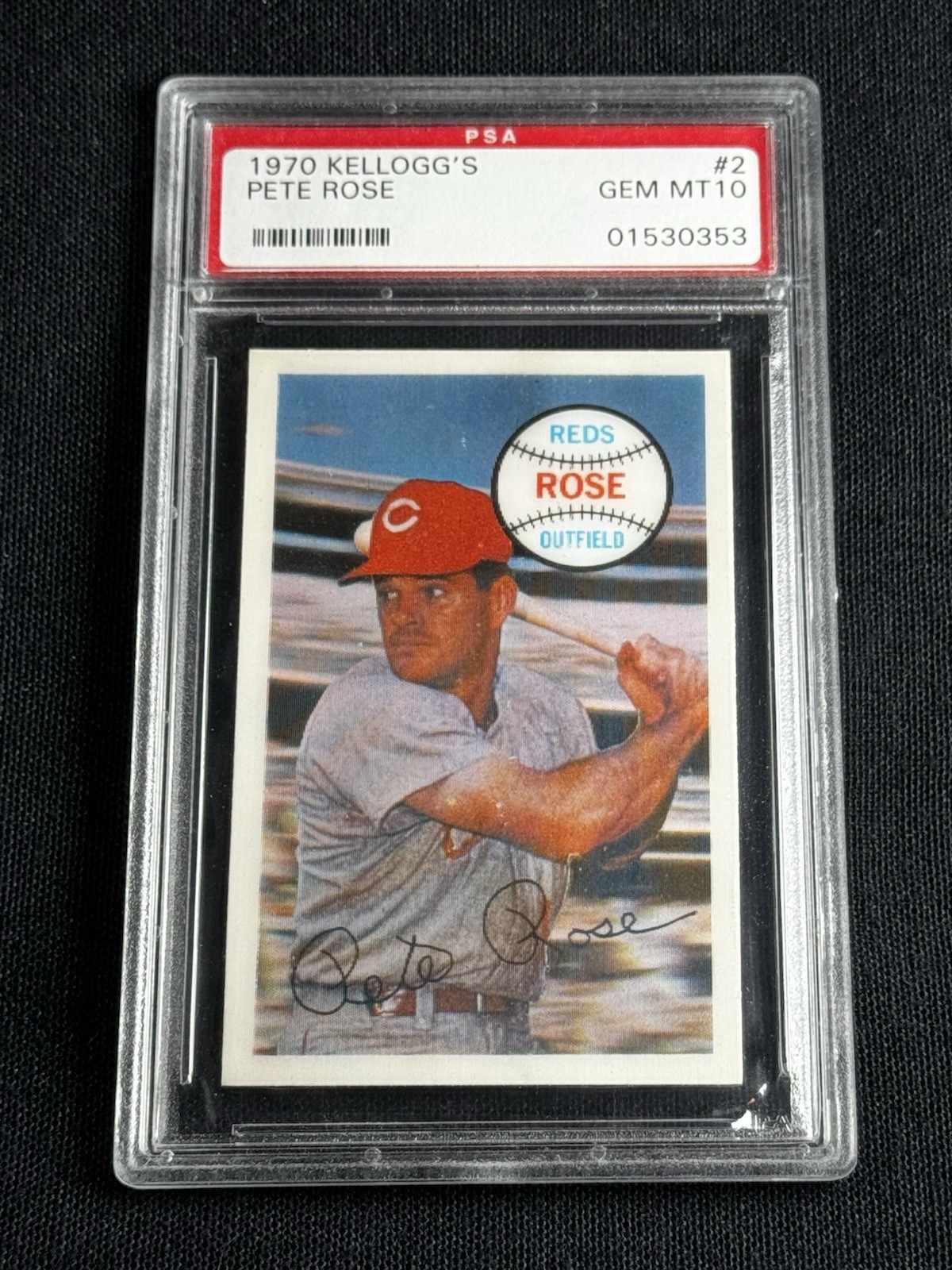 ‼️HITS LEADER‼️1970 Kellogg's 3-D Super Stars Pete Rose #2 Cincinnati Reds ICON