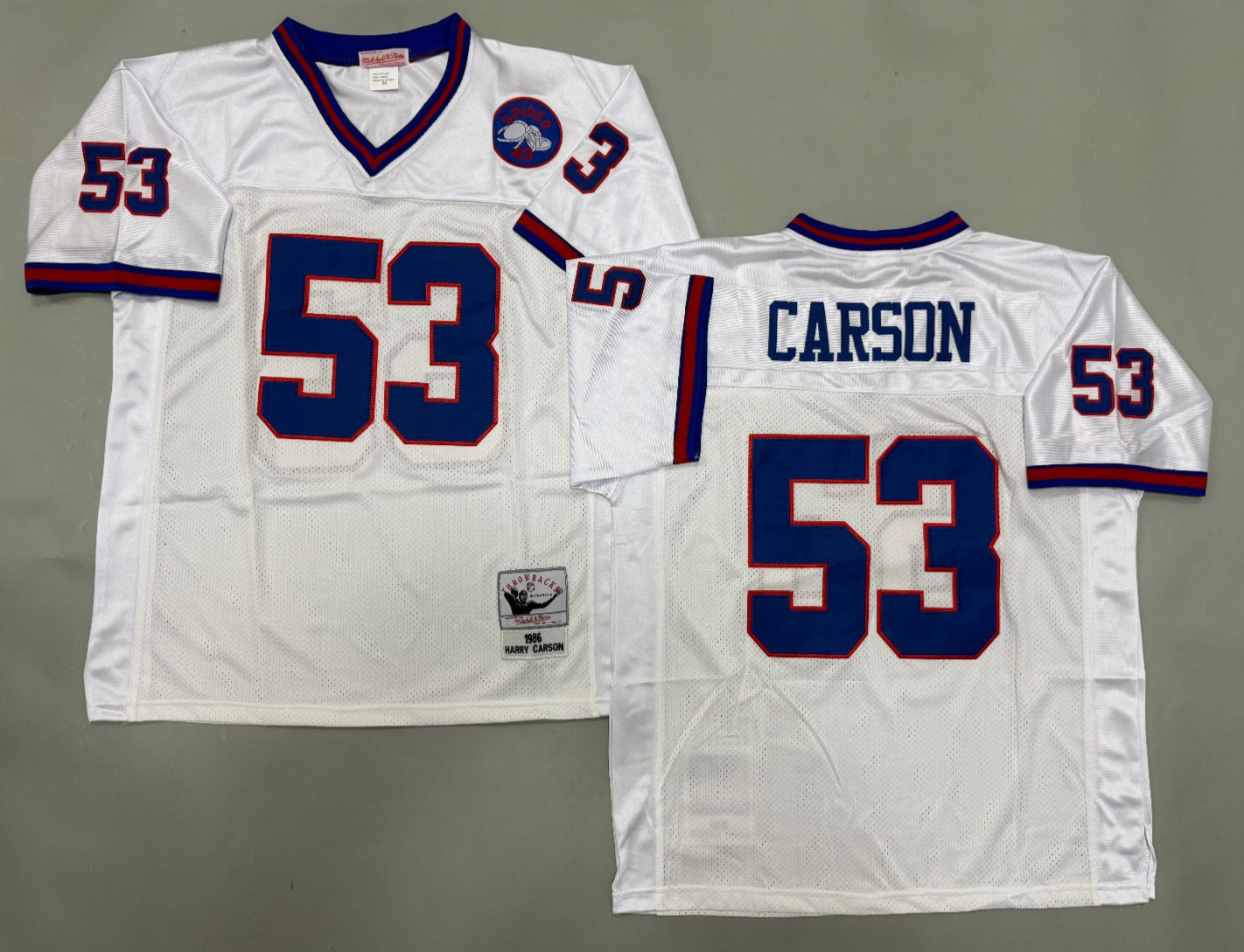 Vintage Harry Carson #53 Giants Throwback Stitched Jersey