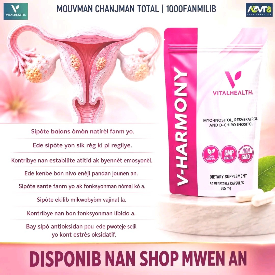 Vitalhealth V-Harmony Supplement Myo-Inositol, Resveratrol 60 Caps 605mg Vitalhealth V-Harmony Supplement Myo-Inositol, Resveratrol 60 Caps 605mg
