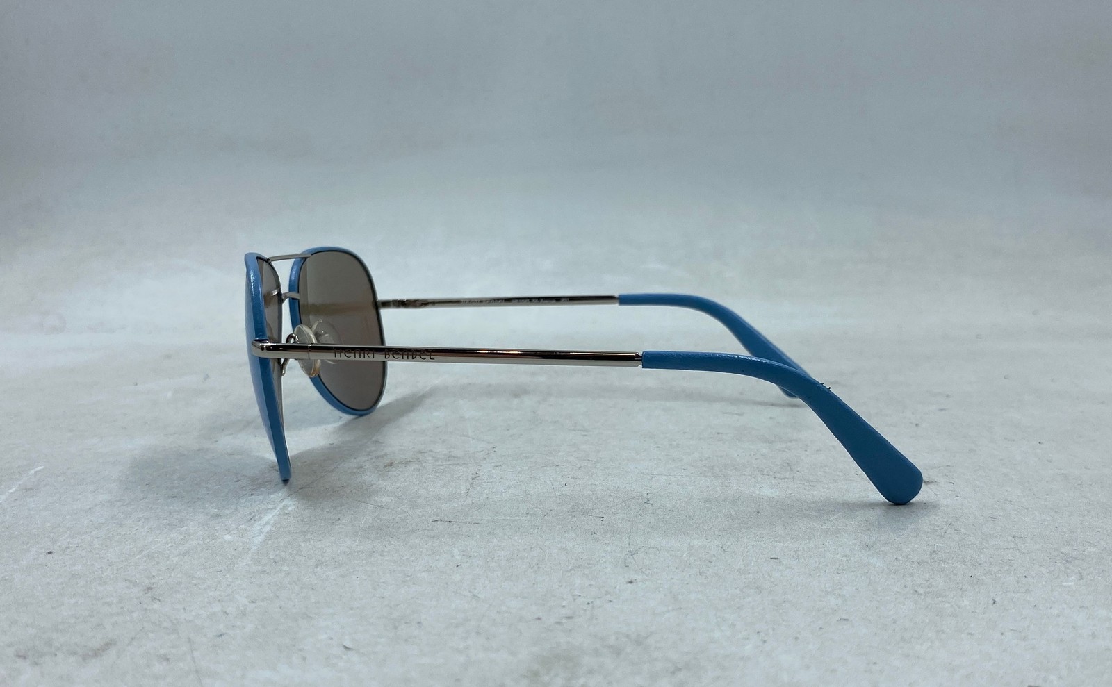 Henri Bendel Women\'s Blue Silver Aviator Sunglasses 5th Avenue HB104S Mirrored