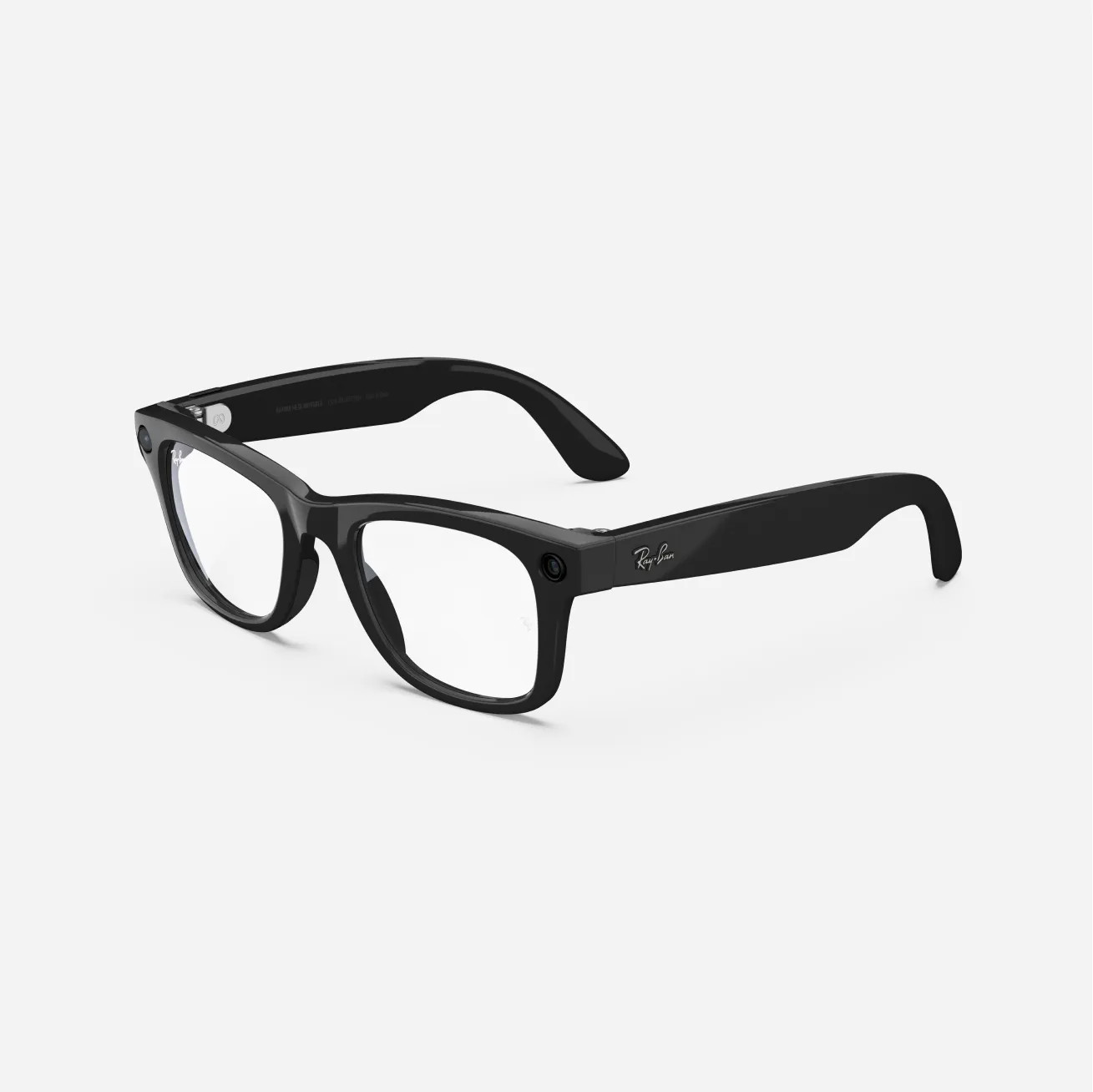 Ray-Ban Meta Wayfarer (Refurbished), Shiny Black / Clear, Large Ray-Ban Meta Wayfarer (Refurbished), Shiny Black / Clear, Large