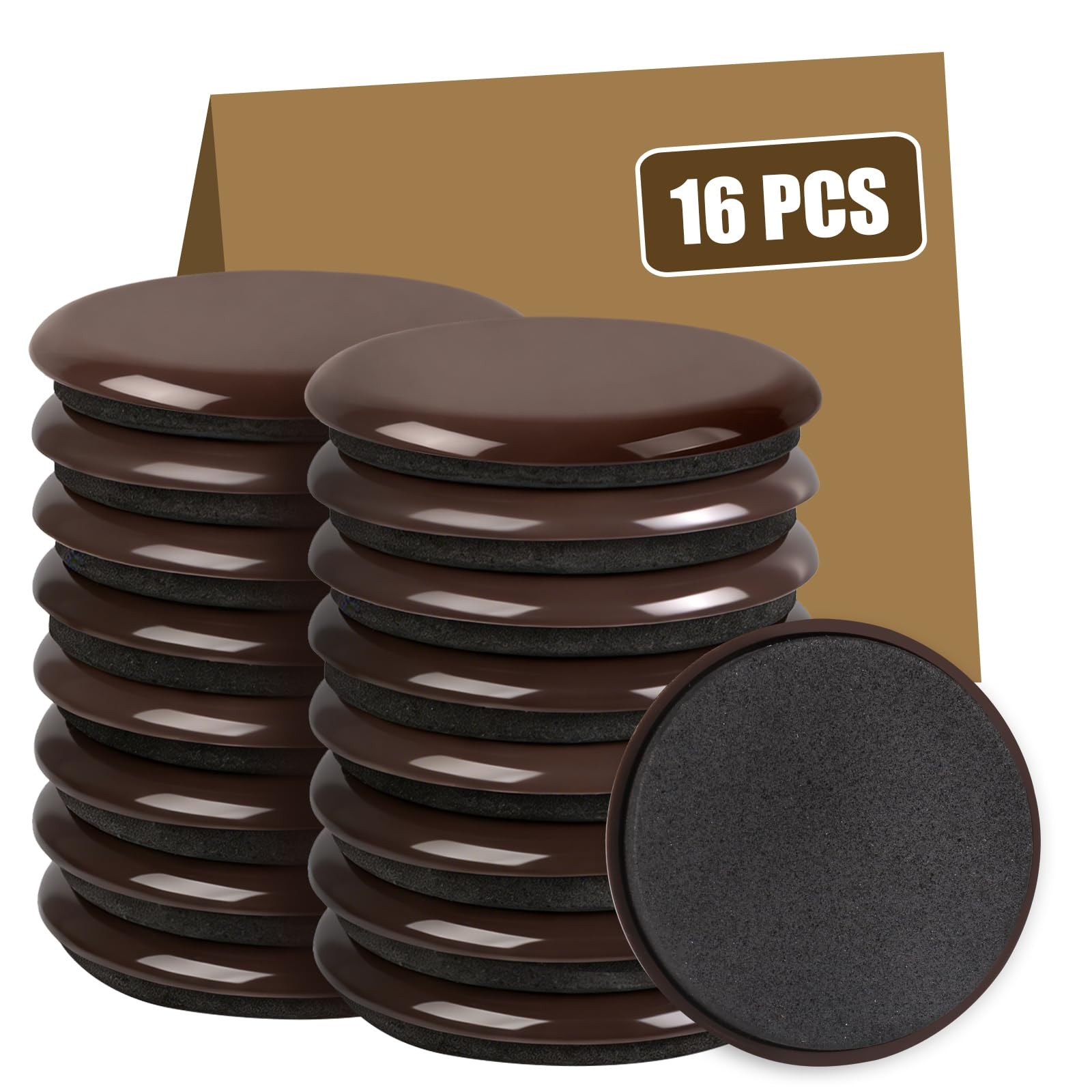 16PCS Furniture Sliders for Hardwood Floors & Carpet Heavy Duty Reusable Movers