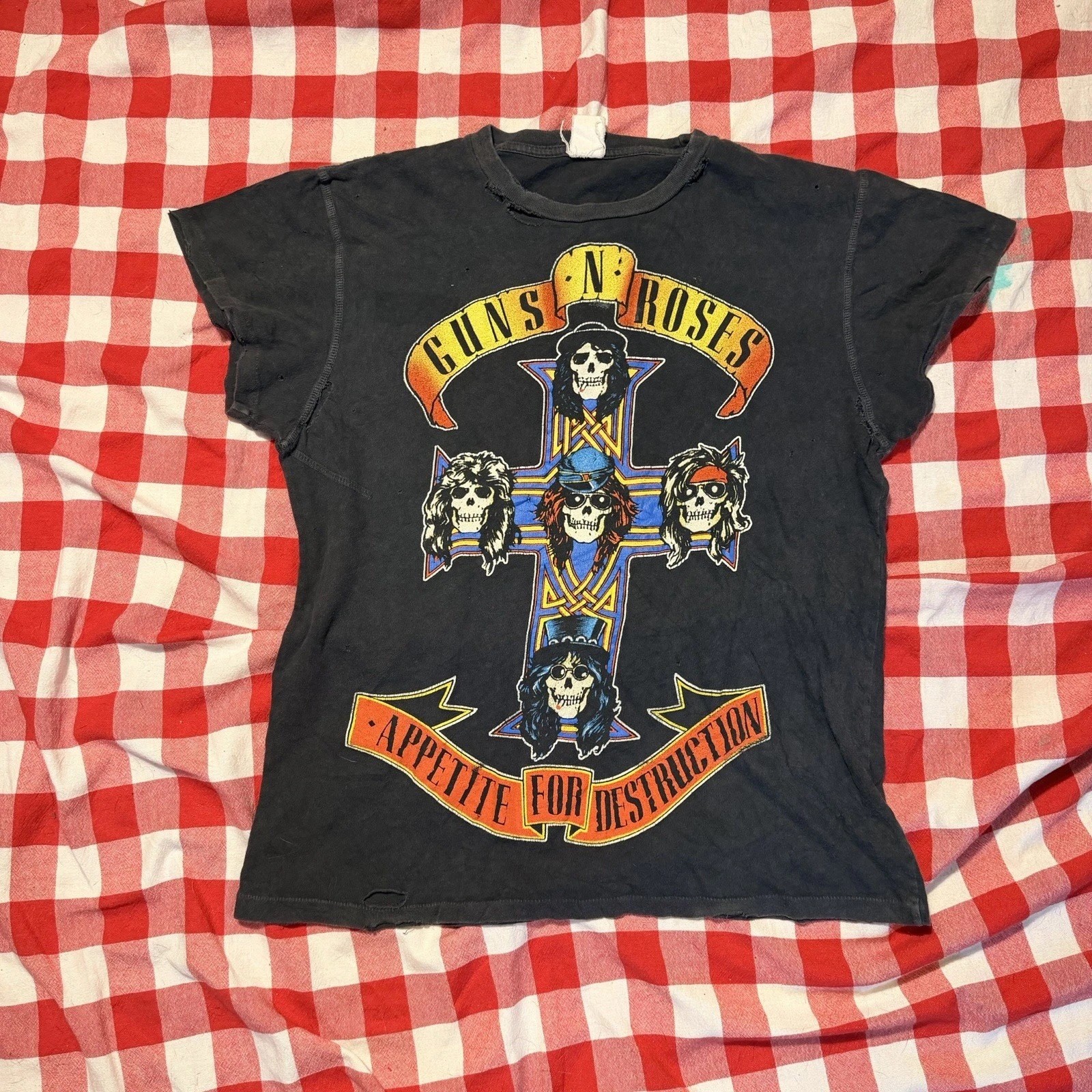Vintage 80s Guns N\' Roses Appetite for Destruction size small single stitch Vintage 80s Guns N\' Roses Appetite for Destruction size small single stitch