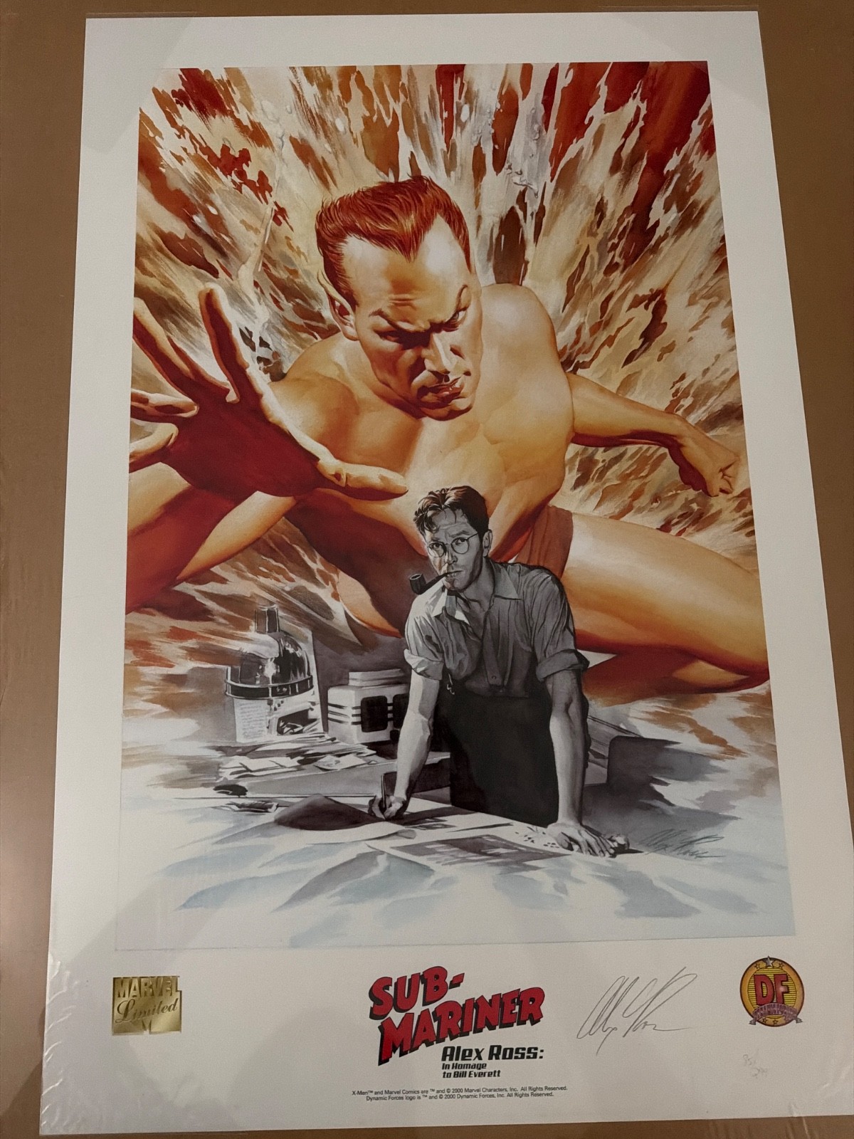 Alex Ross Signed Sub-Mariner Print #85/299 Dynamic Forces Marvel Limited Edition