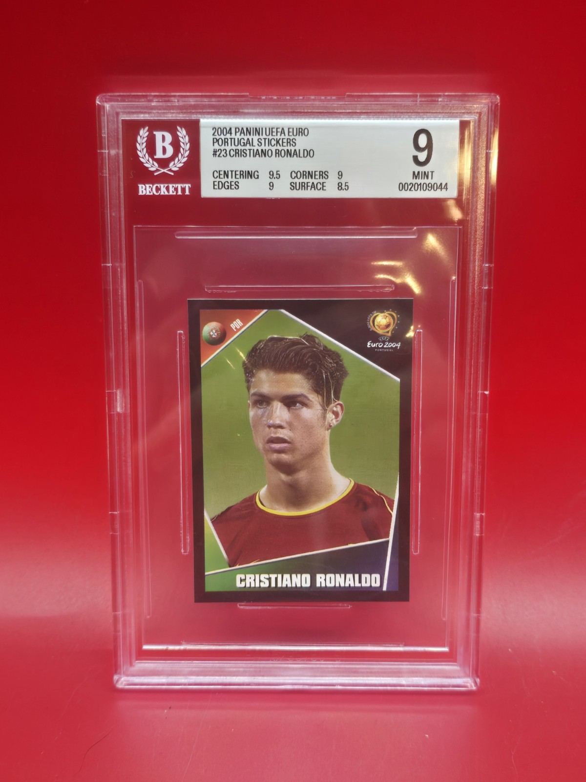 2004 Panini UEFA Euro 23 Cristiano Ronaldo RC Rookie Sticker 2004 Panini UEFA Euro 23 Cristiano Ronaldo RC Rookie Sticker