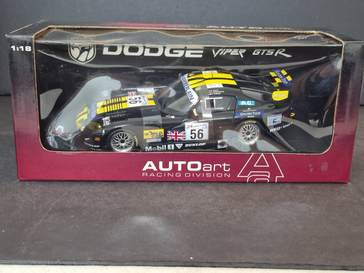 AUTOart 1/18 1998 Dodge Viper GTS-R #56 Chamberlain Le Mans Racing Diecast 89823