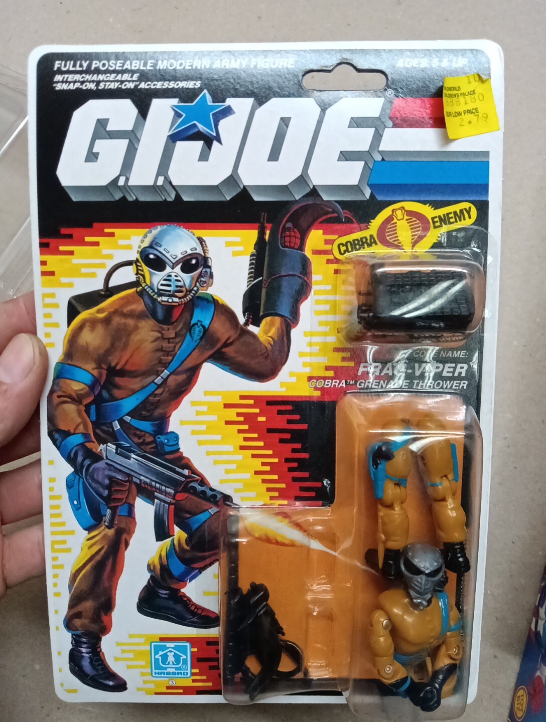 GI Joe 1989 Hasbro Cobra Enemy FRAG-VIPER Action Figure Factory Sealed Blister