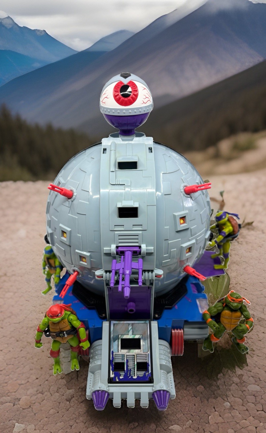 Technodrome 97% Complete Teenage Mutant Ninja Turtles TMNT 1990 Figure Playset