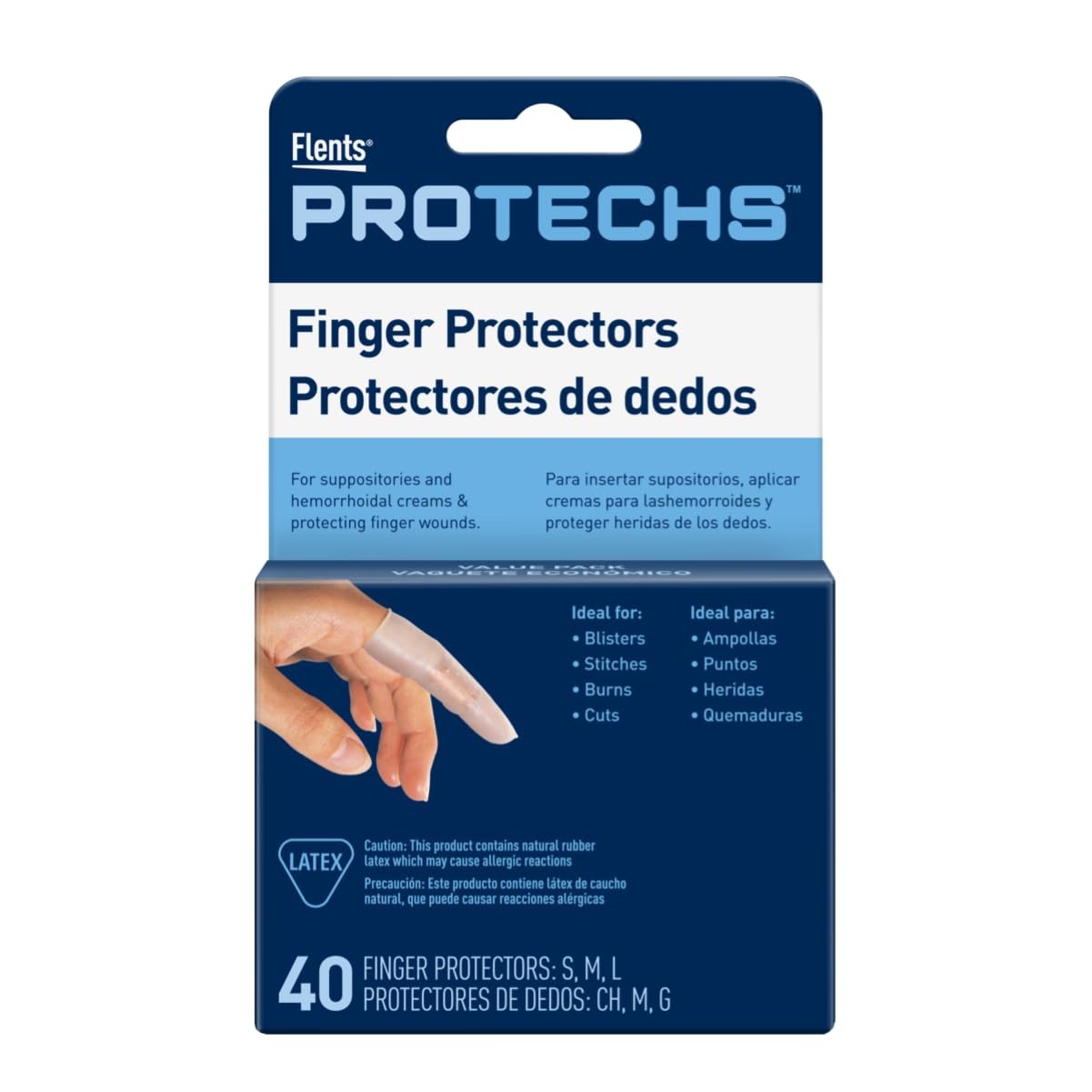 Flents Protechs Finger Protectors & Toes Cots, Ideal for 40 Count (Pack of 1) Flents Protechs Finger Protectors & Toes Cots, Ideal for 40 Count (Pack of 1)