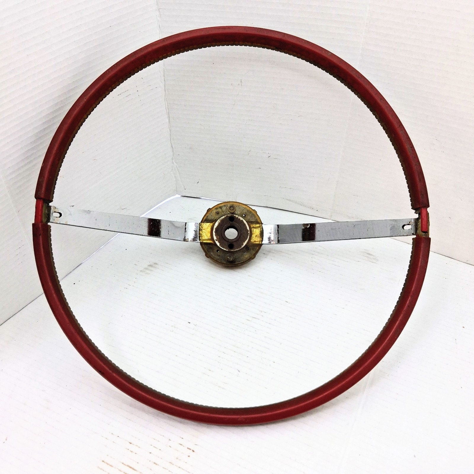 1952-1957 Ford Lincoln Premier Steering Wheel Red Original OEM 1952-1957 Ford Lincoln Premier Steering Wheel Red Original OEM