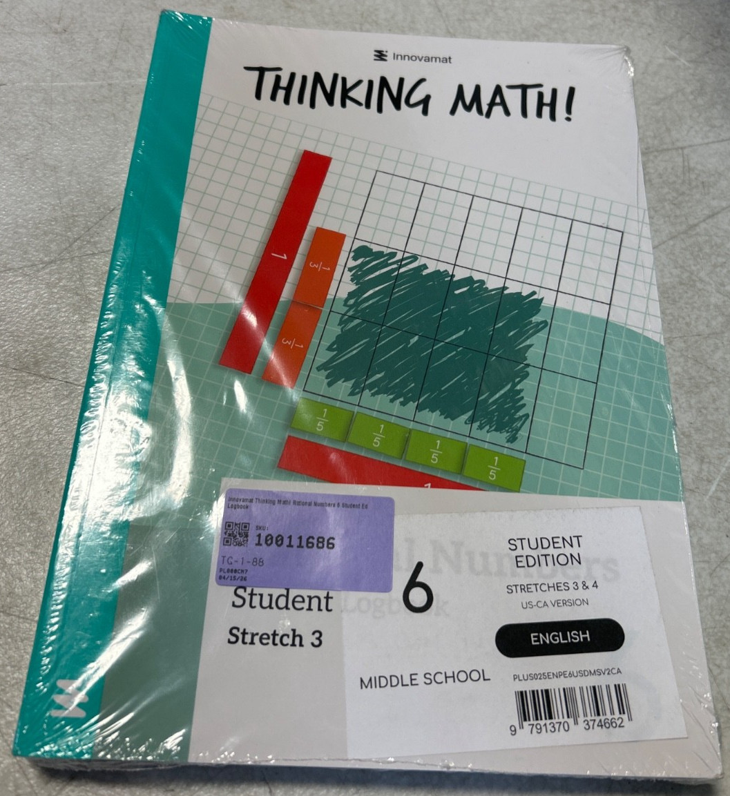 Innovamat Thinking Math Rational Numbers 6 Student Ed Logbook