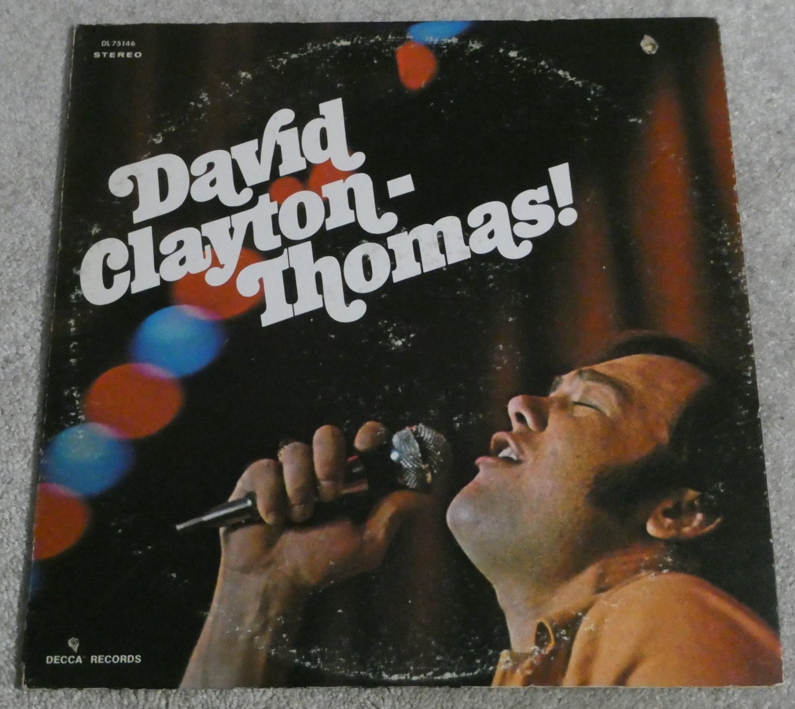 David Clayton Thomas Record Album LP Self Titled DECCA DL-75146 BST Solo 1969