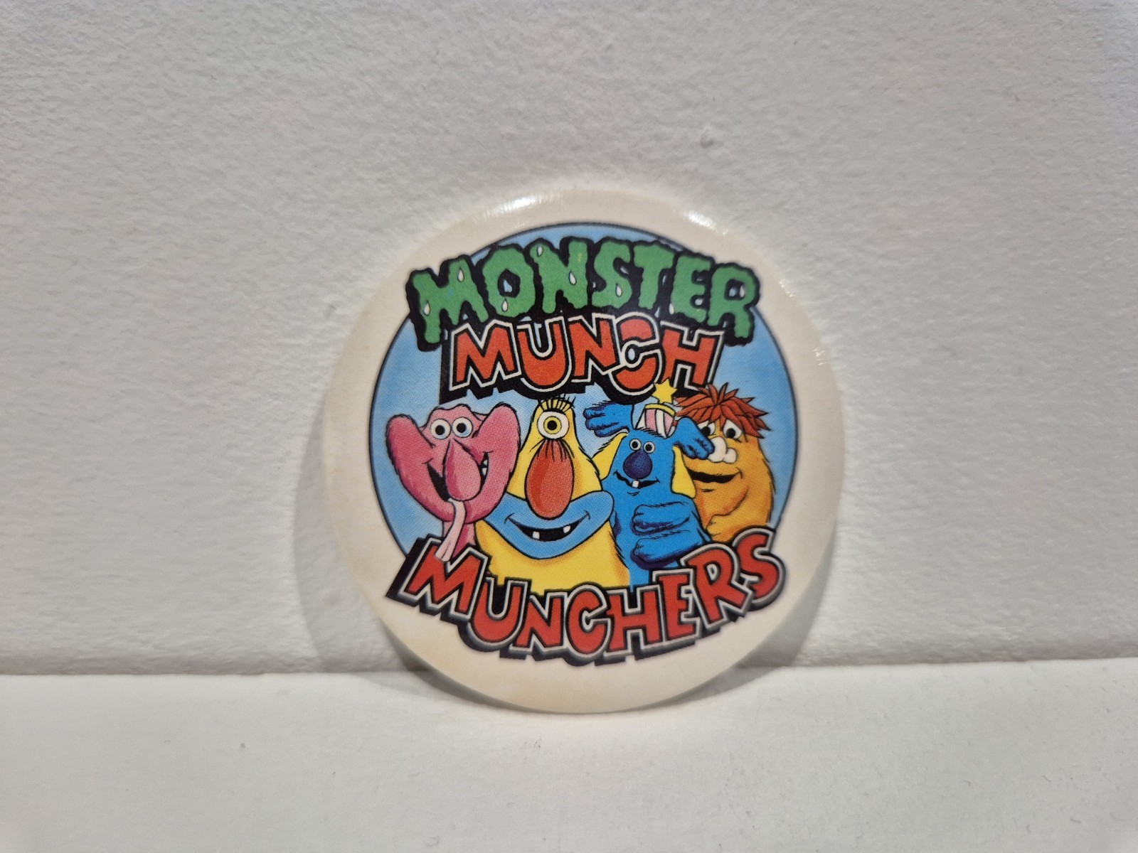 Vintage 1980s Smiths Monster Munch Munchers Promo Pin Badge, Retro Advertising