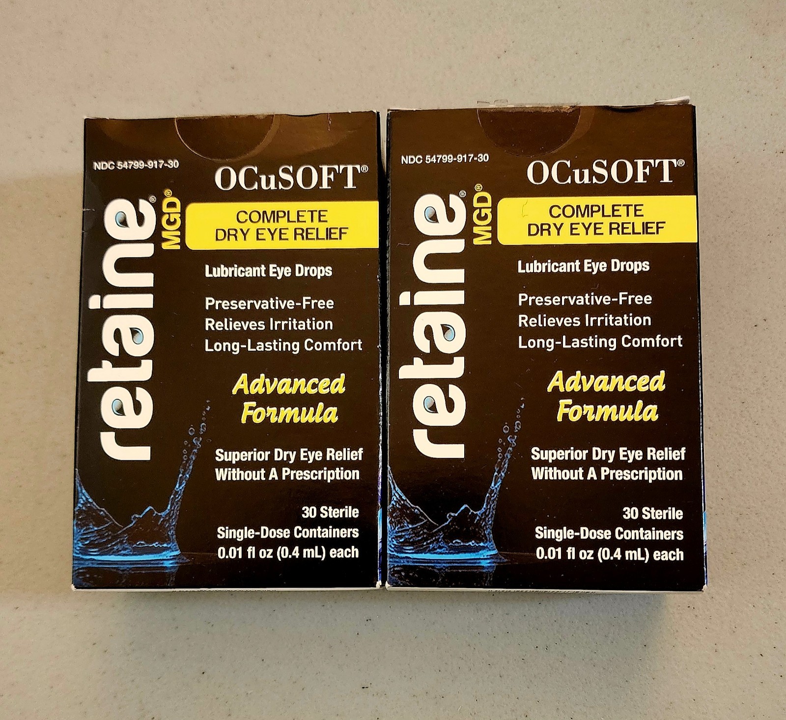 TWO (2) OCuSOFT Retaine MGD Advance Formula Emulsion 30 Single-Dose Containers TWO (2) OCuSOFT Retaine MGD Advance Formula Emulsion 30 Single-Dose Containers