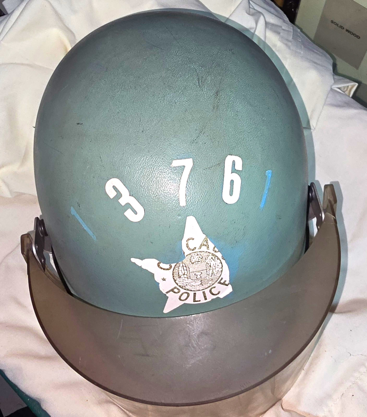 Authentic and Vintage Chicago Police Riot Helmet from the 60\'s 