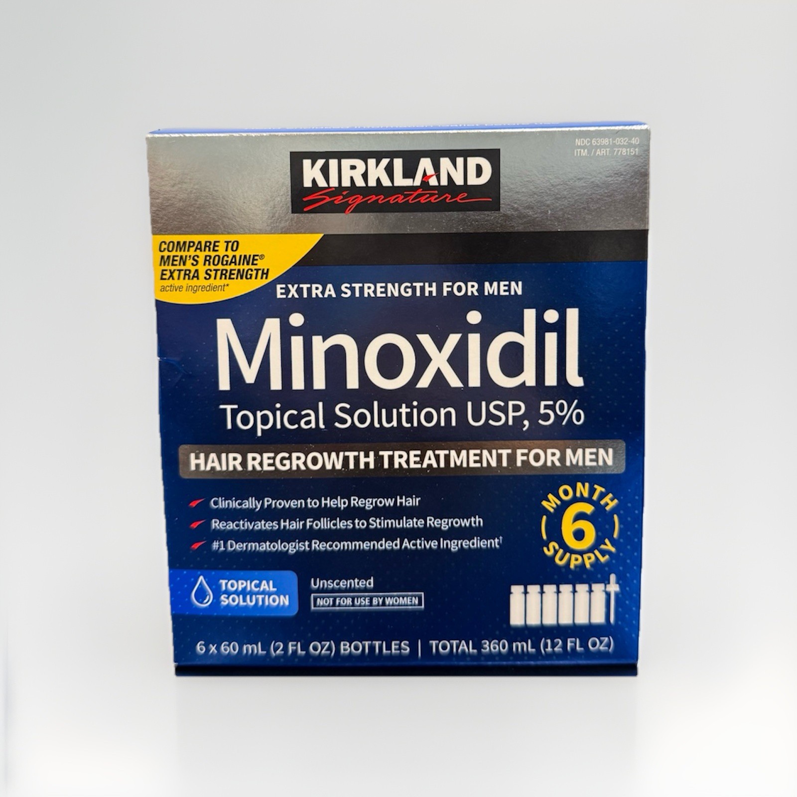 Kirkland Signature Minoxidil 5% Extra Strength Men Hair Regrowth  Original