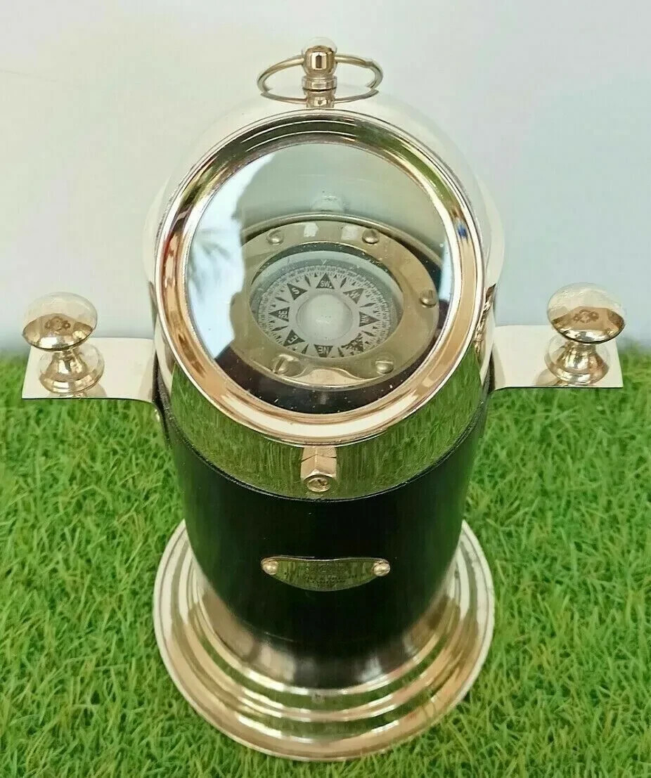 Gimbal Compass Brass & Wooden 11\