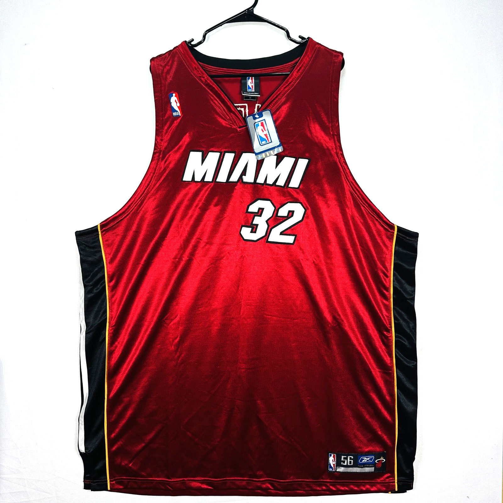 NEW Shaquille O'Neal Miami Heat Basketball Jersey Men 2XL 56 NBA Reebok #32 SHAQ