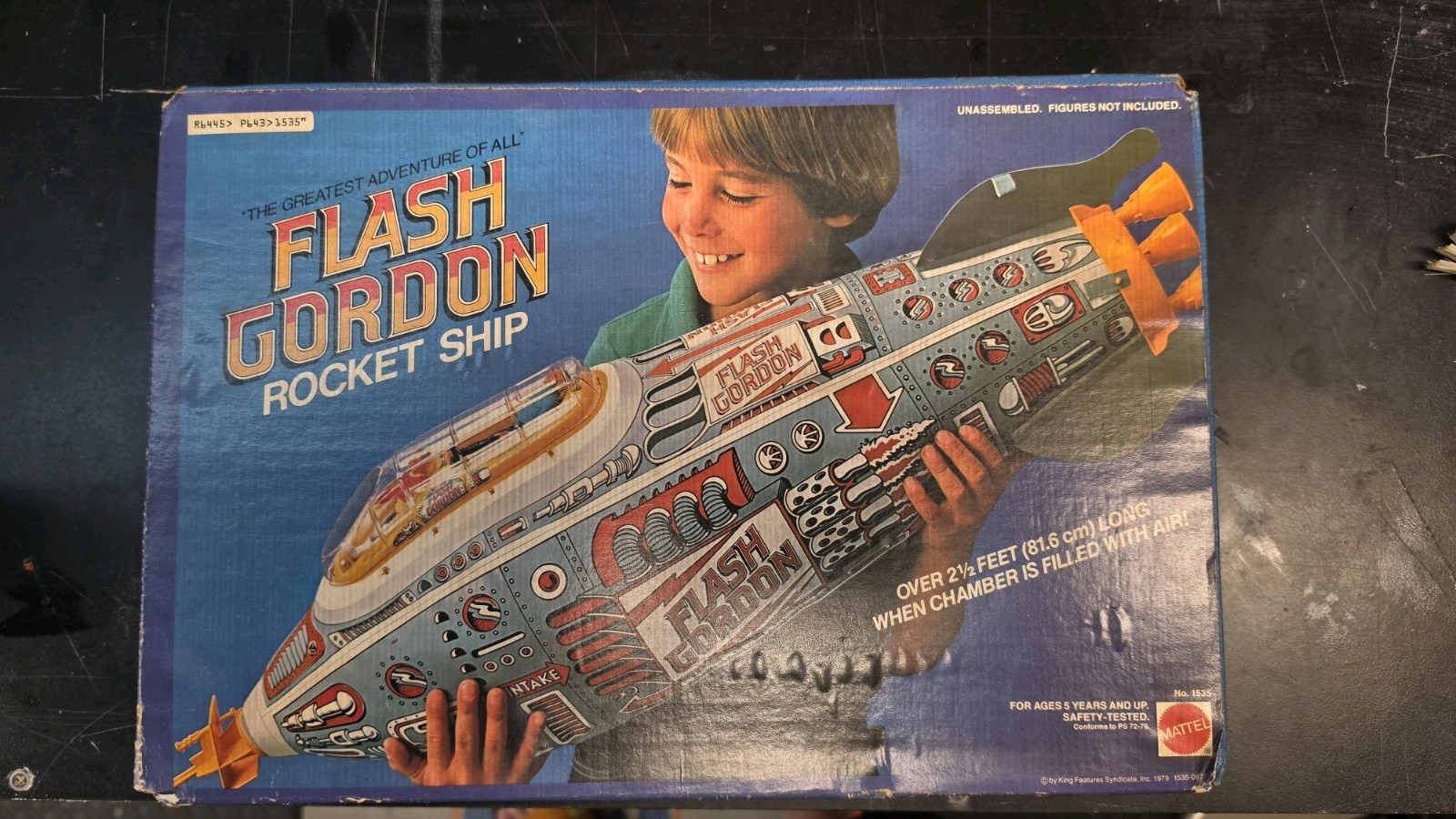 Unoped Vintage 1979 Mattel Flash Gordon Rocket Ship Inflatable Toy No. 1535