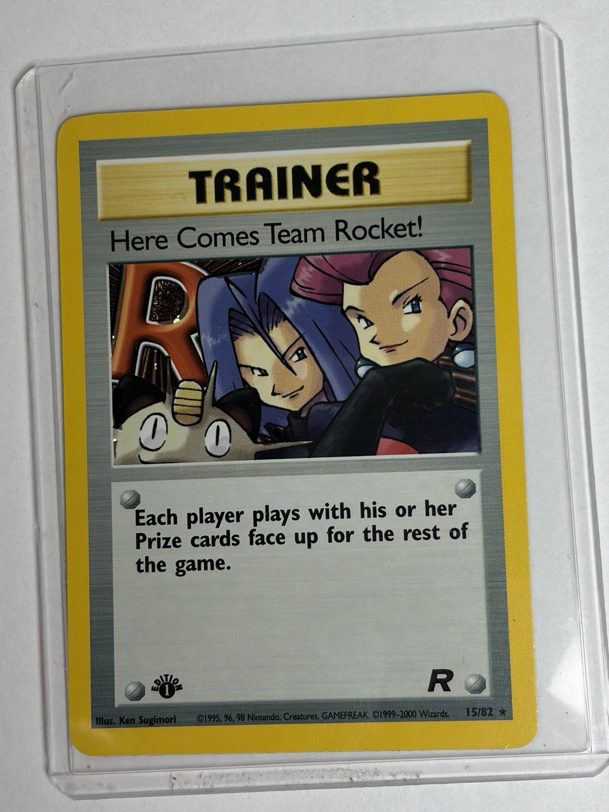 2000 Pokemon Here Comes Team Rocket 15/82 1st Edition Holo Rare WOTC