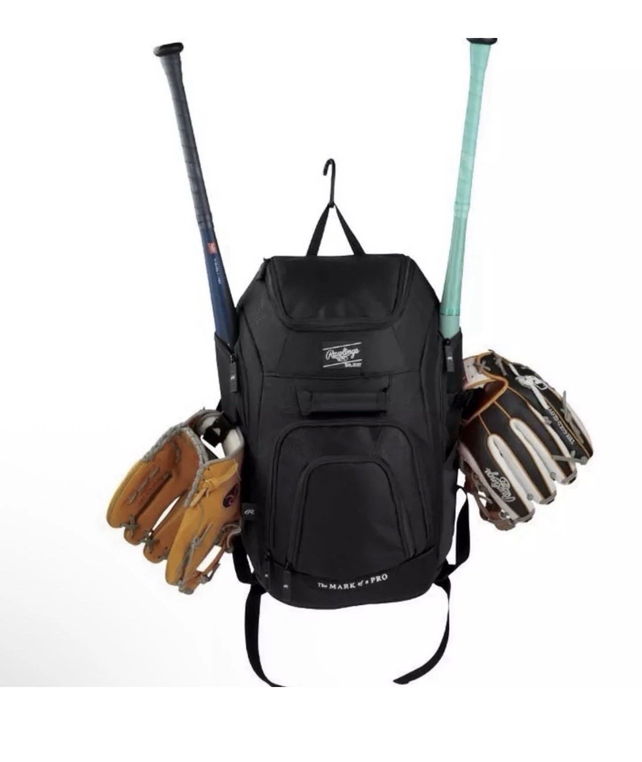 Rawlings Franchise 2 Mark of a Pro Baseball School Black Backpack New