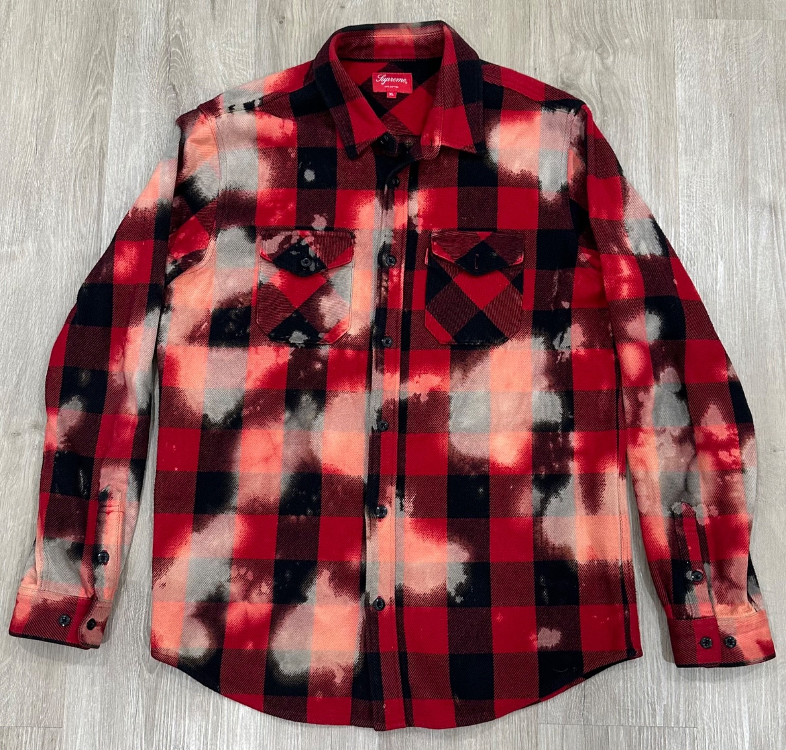 Supreme FW/13 Bleached Buffalo Heavyweight Flannel XL Gently Used 