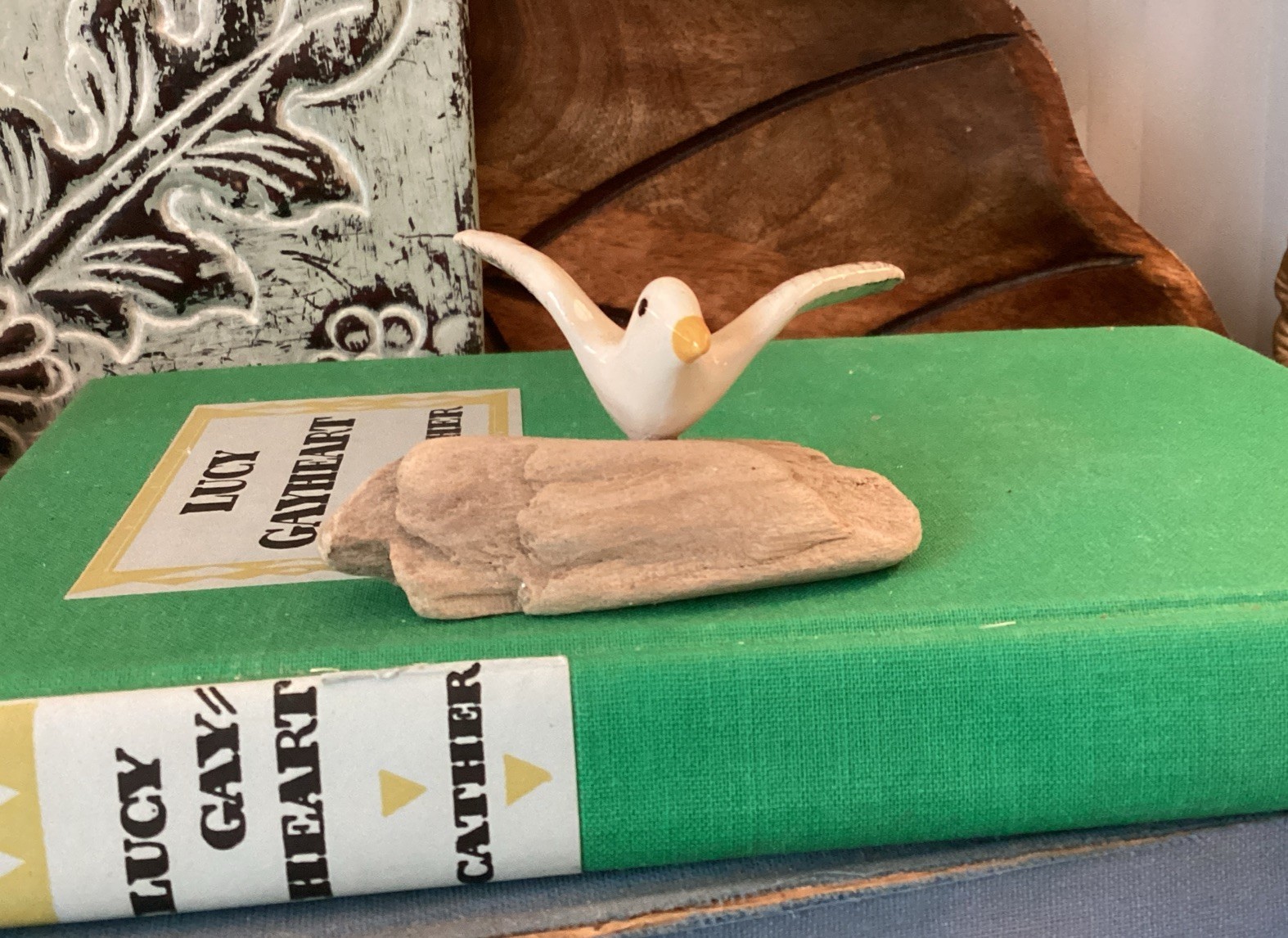 Cape Hatteras seagull on driftwood Souvenir Trinket Ocean Sea Beach Vintage Cape Hatteras seagull on driftwood Souvenir Trinket Ocean Sea Beach Vintage
