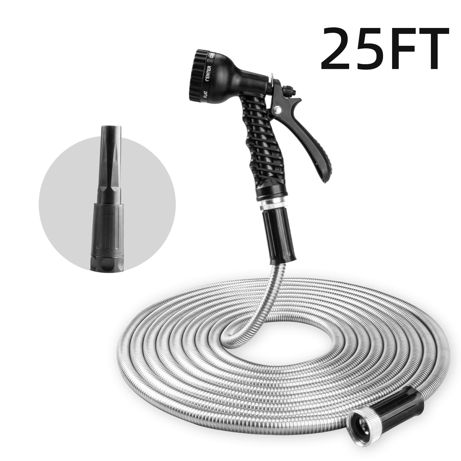 25/50ft Stronger Expandable Flexible Garden Water Hose/ Foam Nozzle Sprayer USA