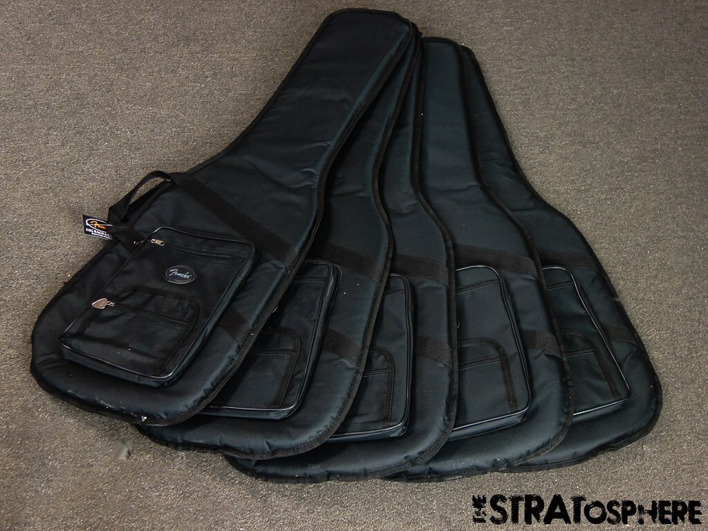 NEW LOT OF 5 Fender Deluxe Padded Strat Tele ROUND BOTTOM GIG BAGS Stratocaster.