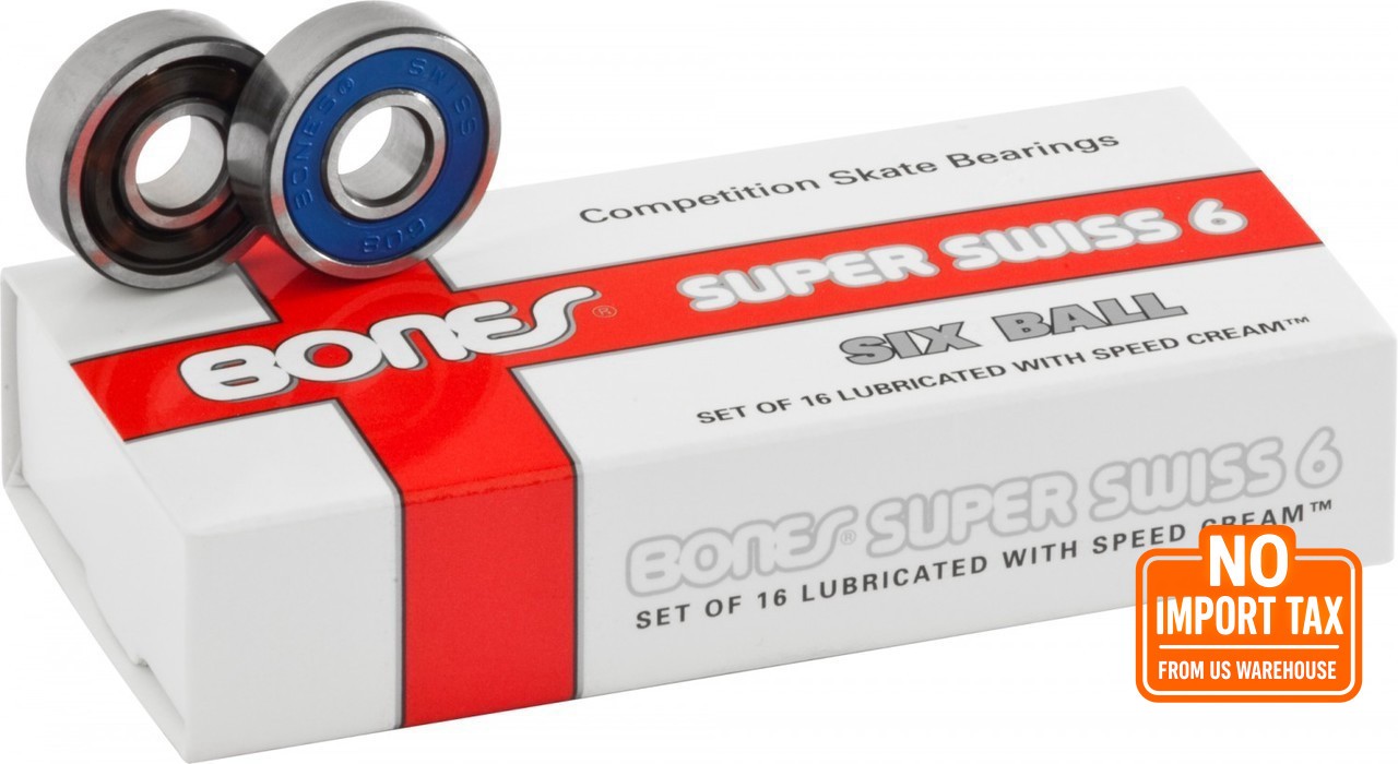 Bones Super Swiss 6 Roller Skate bearings 8mm (16 pack) Bones Super Swiss 6 Roller Skate bearings 8mm (16 pack)