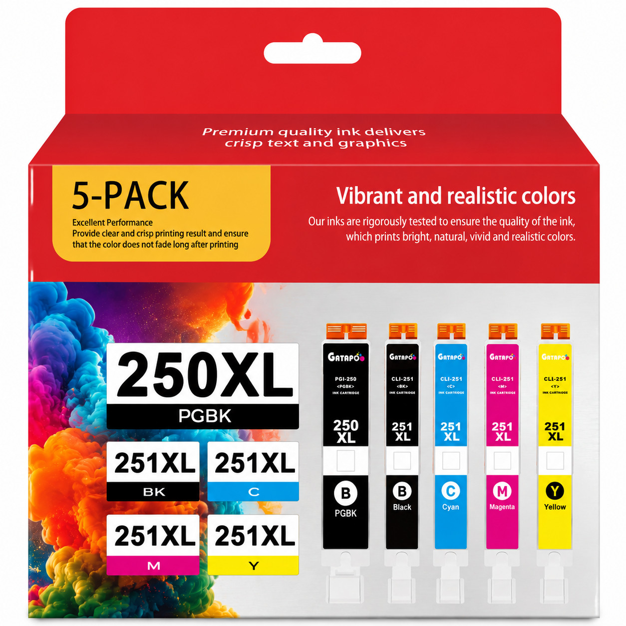 PGI-250XL CLI-251XL Ink Set 5PK  for MX920 MX922 IP8720 Printers