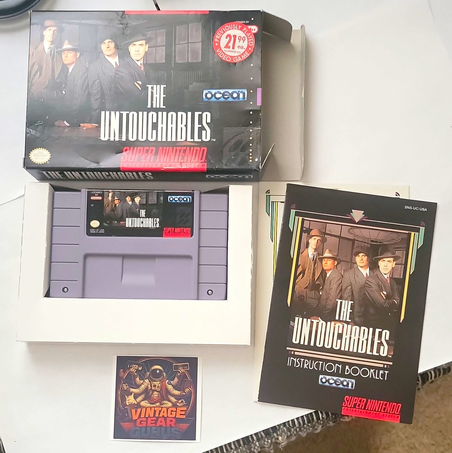 Vintage The Untouchables SNES CIB  NTSC-U/C 1993 Tested Authentic Very Clean