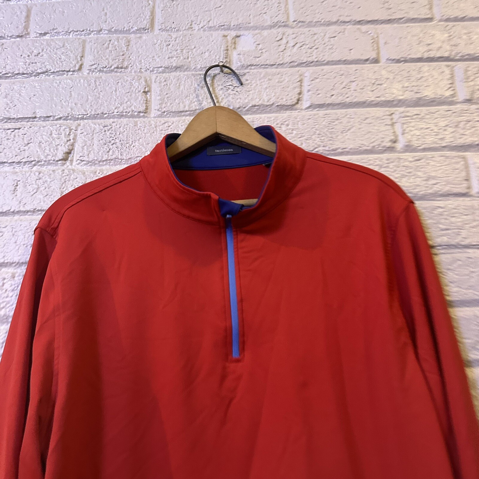 Turtleson Quarter-Zip Pullover Red Size Large Turtleson Quarter-Zip Pullover Red Size Large