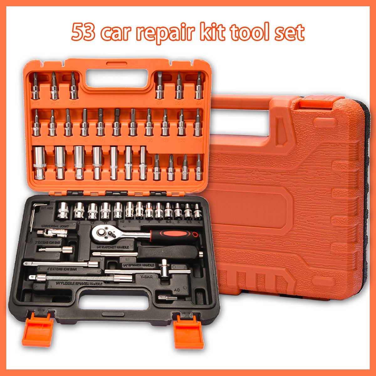 50/53 Pieces - High-end Professional Kit, Car/bicycle Repair Machinery Kit