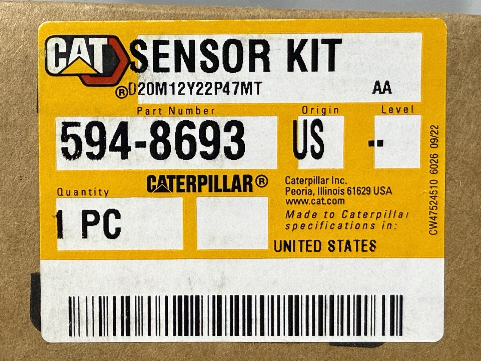 Caterpillar 594-8693 DEF Level Sensor Kit Caterpillar 594-8693 DEF Level Sensor Kit
