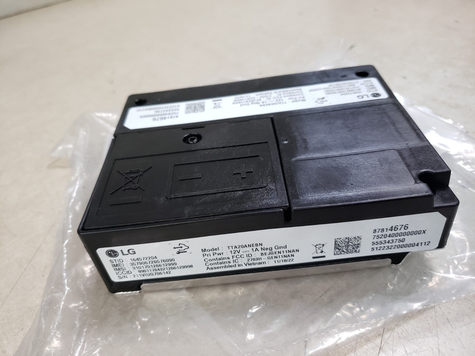 LG Telematic Communication Control Module OEM Model TTA20ANEBN