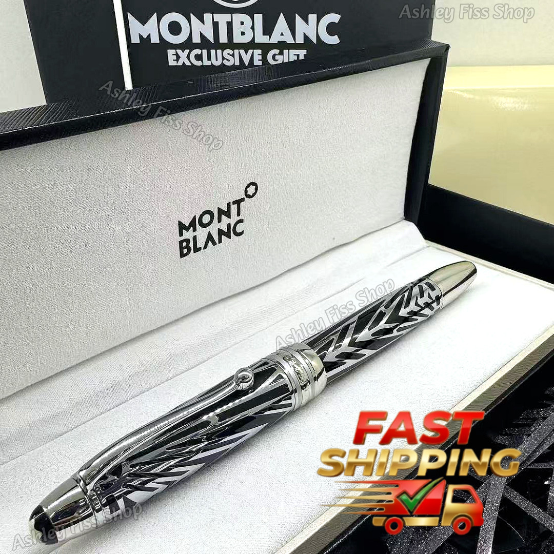 HOT New Montblanc Silver Rollerball Pen Gift Set VIP Luxury Pattern Engraved